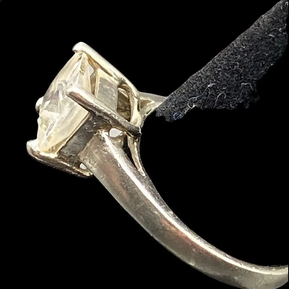 Sterling silver 925 princess cut CZ ring